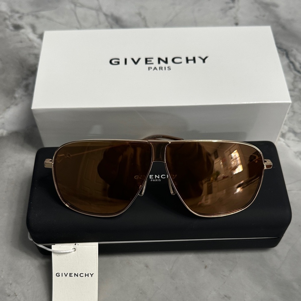 NIB Givenchy Bronze Aviator Sunglasses